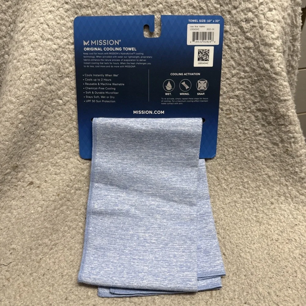 Mission Original Cooling Towel - Vista Blue Heather- 10